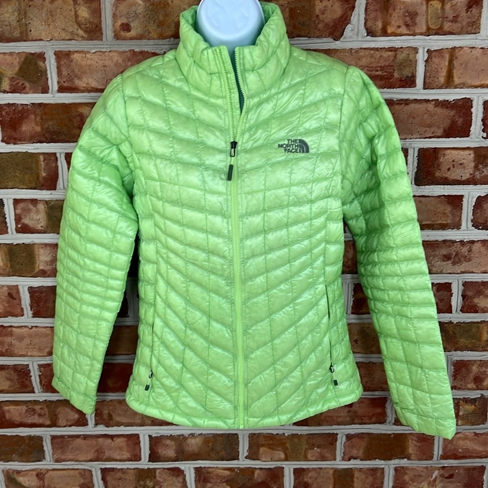 The North Face Women's Light Green Quilted Puffer Jacket